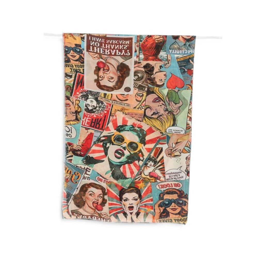 Faliero Sarti Women Woman Power Print Stole